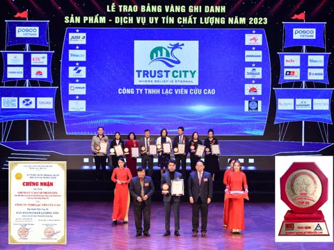 Dự án Trust City của công ty TNHH Lạc Viên Cửu Cao, lọt vào top 20 sản phẩm uy tín năm 2023.