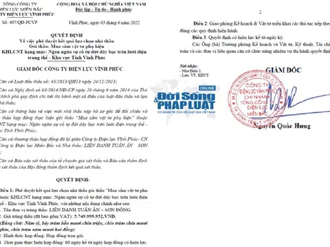 Công ty Tuấn Ân đã cung cấp nhiều thiết bị cho Công ty Điện lực Vĩnh Phúc