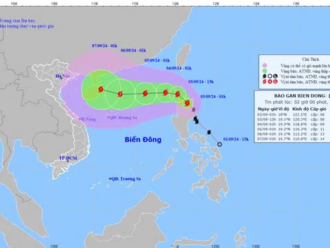 Bão YAGI vào Biển Đông mạnh cấp cuồng phong, khi nào tiến vào đất liền?