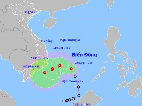 Áp thấp nhiệt đới trên Biển Đông khả năng mạnh lên thành bão số 10 trong đêm nay