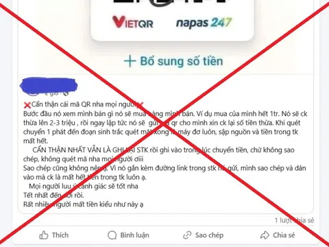 Thực hư việc quét mã QR, tiền trong tài khoản "không cánh mà bay"