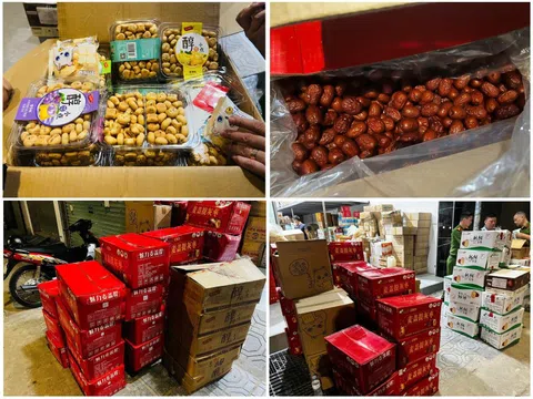 Phát hiện nhiều thùng hàng gồm socola, táo đỏ không rõ nguồn gốc ở La Phù
