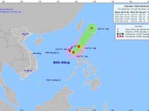 Thông tin mới nhất về bão số 4 tên Cỏ May hình thành trên Biển Đông