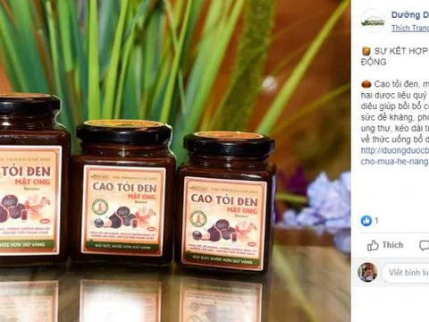 Cẩn trọng thông tin quảng cáo Cao tỏi đen mật ong