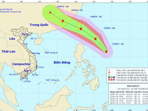 Bão Bailu đang hoạt động gần Biển Đông