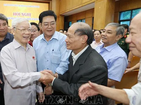 Tổng Bí thư, Chủ tịch nước Nguyễn Phú Trọng tiếp xúc cử tri TP Hà Nội