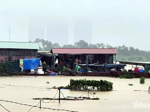 Nhiều người dân ở bãi ngập lụt sông Hồng cố thủ bảo vệ tài sản