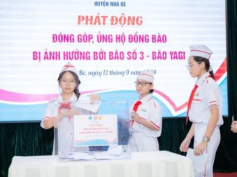 Thiếu nhi TPHCM chung tay hướng về miền Bắc ruột thịt