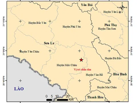 Xảy ra động đất tại Sơn La và Kon Tum