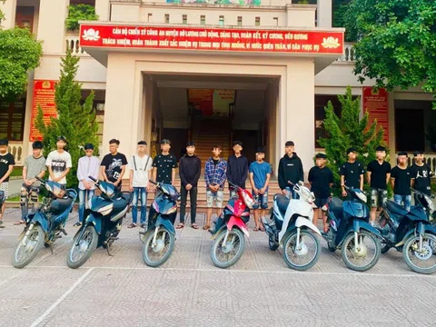 Nghệ An: Công an huyện Đô Lương xử lý 19 thanh thiếu niên gây rối trật tự công cộng