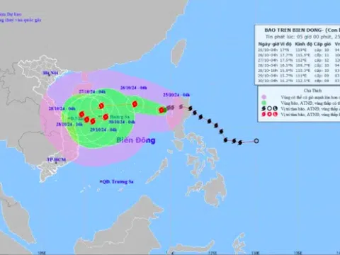 Bão số 6 giật cấp 12, liên tục đổi hướng