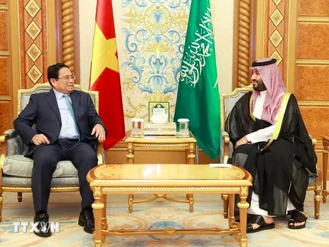 Thủ tướng Phạm Minh Chính hội đàm với Hoàng Thái tử, Thủ tướng Saudi Arabia