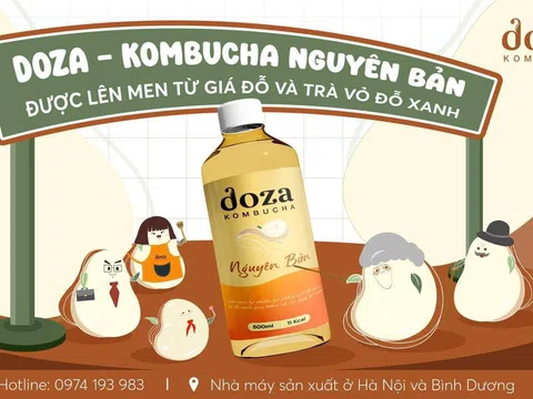 Doza Kombucha: Thương hiệu tiên phong với sản phẩm Trà Vỏ Đỗ Xanh độc đáo