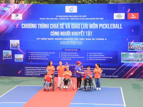 Tổ chức giao lưu Pickleball cho người khuyết tật