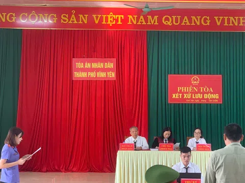 VKSND thành phố Vĩnh Yên phối hợp tổ chức phiên tòa lưu động