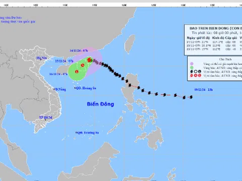 Bão số 8 trên vùng biển phía Bắc của khu vực Bắc Biển Đông