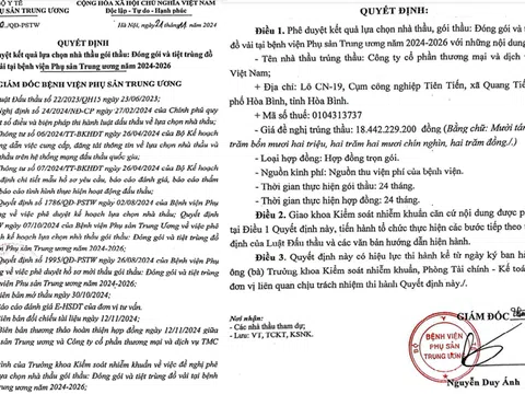 Bệnh viện Phụ sản Trung Ương Hà Nội: Những gói thầu tiền tỷ tiết kiệm như không và ít đối thủ cạnh tranh
