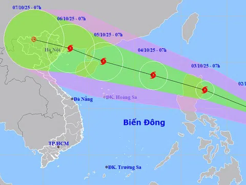 Áp thấp nhiệt đới mạnh lên thành bão Matmo, tối mai vào Biển Đông