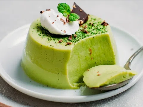 Cách làm bánh flan trà xanh không cần lò nướng