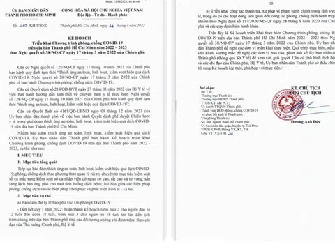 TP Hồ Chí Minh: Triển khai Chương trình phòng, chống Covid-19 trên địa bàn TPHCM năm 2022 – 2023