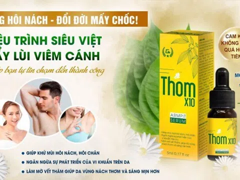 Thom x10, Serum khử mùi hôi nách hôi chân, tinh túy từ thảo dược thiên nhiên đẩy lùi viêm cánh