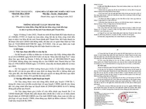Thanh Hóa:  Nhiều sai phạm tại Dự án Khu đô thị mới Nam Thành phố Thanh Hóa