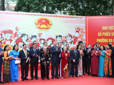 Tổng Bí thư Tô Lâm tham gia bầu cử tại phường Ba Đình, Hà Nội