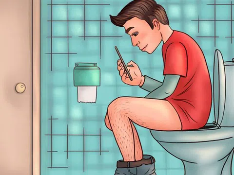 Dùng điện thoại trong toilet và những tác hại không tưởng