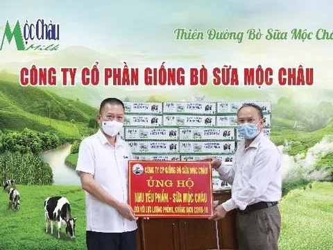 Mộc Châu Milk trao tặng hơn 50.000 sản phẩm sữa tươi tới người dân và lực lượng tuyến đầu phòng chống dịch Covid-19