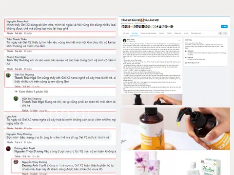 Gel X2 Nano Nghệ liên tục phủ sóng các group mẹ bầu và hội chị em bỉm sữa, duy trì độ hot của sản phẩm trên thị trường dung dịch vệ sinh