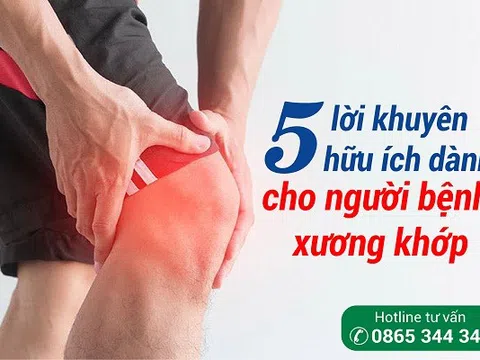5 nguyên tắc đơn giản hỗ trợ điều trị bệnh xương khớp