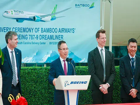 Máy bay Boeing 787-9 Dreamliner đầu tiên cất cánh về với đội bay của Bamboo Airways