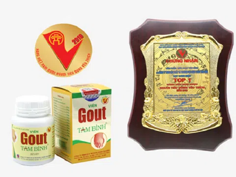 Viên gout Tâm Bình lần thứ 5 lọt Top 1 'Hàng Việt Nam được người tiêu dùng yêu thích'
