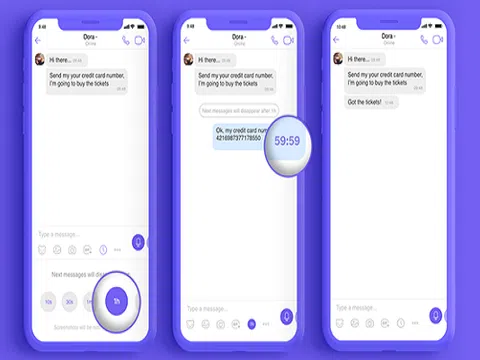 Viber thêm tính năng tăng cường bảo mật: Biến mất tin nhắn trong các cuộc trò chuyện thông thường