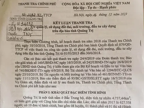 Quảng Trị: Sai phạm bán tài sản công, không xin ý kiến Thủ tướng