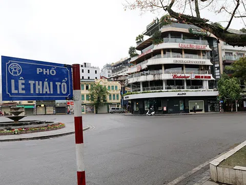 Hà Nội vắng lặng sau quyết định xử lý nghiêm người ra đường không vì mục đích thiết yếu