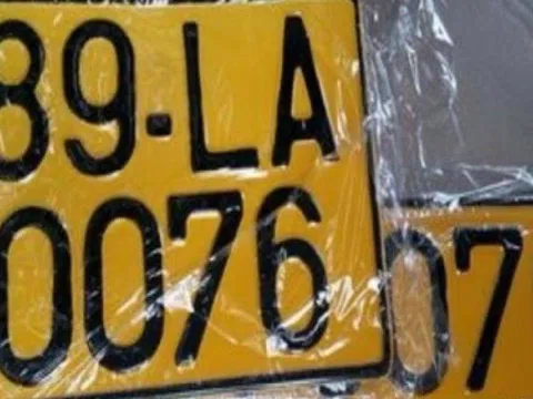 Quy định về biển số xe màu vàng có hiệu lực từ ngày 1/8