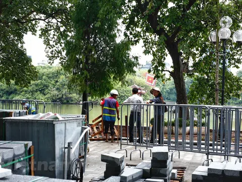 Hà Nội lát toàn bộ bờ hồ Hoàn Kiếm bằng đá vĩnh cửu