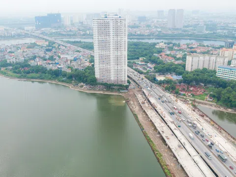 Toàn cảnh tiến độ dự án 2 cây cầu trị giá 340 tỷ đồng bắc qua hồ Linh Đàm