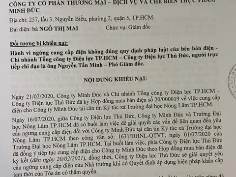 Điện lực Thủ Đức đơn phương ngừng cấp điện: Ai chịu trách nhiệm bồi thường thiệt hại?