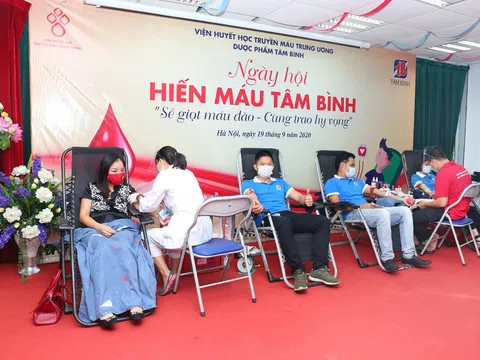 Sôi nổi Ngày hội Hiến máu Tâm Bình “Sẻ giọt máu đào - Cùng trao hy vọng”