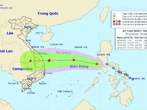 Áp thấp nhiệt đới đã vào Biển Đông, khả năng mạnh thành bão số 8