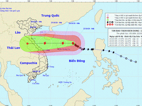 Bão số 8 giật cấp 15 hướng vào Hà Tĩnh, Quảng Trị