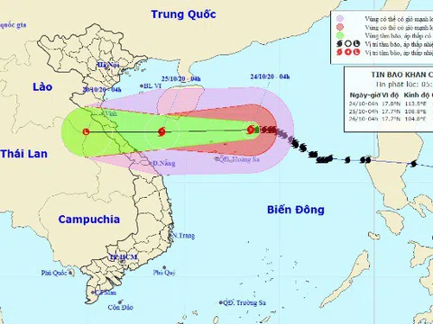 Bão số 8 đang hướng vào miền Trung, những tỉnh nào nằm trong tâm bão?