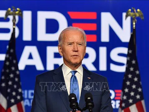 Ông Joe Biden phát biểu mừng chiến thắng trong cuộc bầu cử tổng thống Mỹ 2020