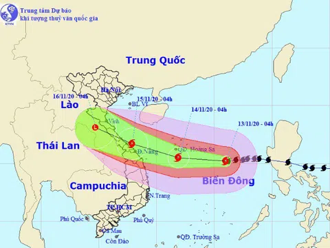 Diễn biến mới nhất của bão số 13 Vamco đang hướng vào Hà Tĩnh – Thừa Thiên Huế