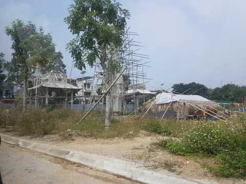 Thị trấn Nông Cống - Thanh Hóa: Thi công Đài tưởng niệm khi chưa hoàn thiện thủ tục pháp lý