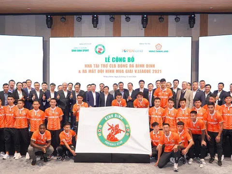 Topenland và Hưng Thịnh Land tài trợ 300 tỷ cho CLB bóng đá Topenland Bình Định trong 3 mùa giải V.League 2021 - 2023