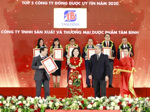 Dược Phẩm Tâm Bình nhận giải Top 5 Công ty Đông Dược uy tín 2020