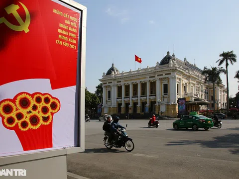 Hà Nội trang hoàng chào mừng đại hội XIII của Đảng cộng sản Việt Nam